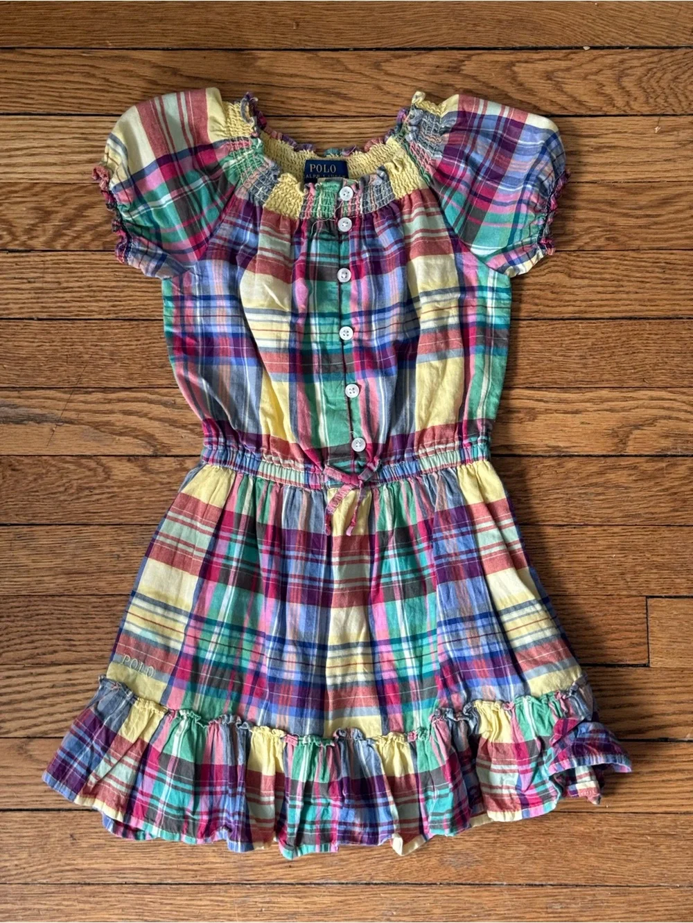Polo Ralph Lauren Multicolor Plaid Dress - Size 5